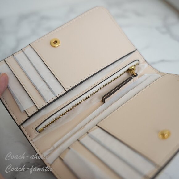 NWT Tory Burch 150077 Willa Leather Medium Wallet In Brie - Picture 7 of 9